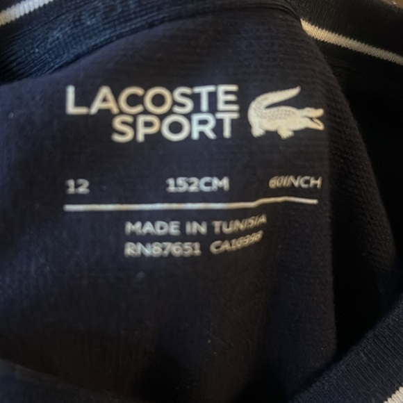 Lacoste sport boys shirt . Size 12. Dark blue white light green . Short sleeve - Picture 6 of 6